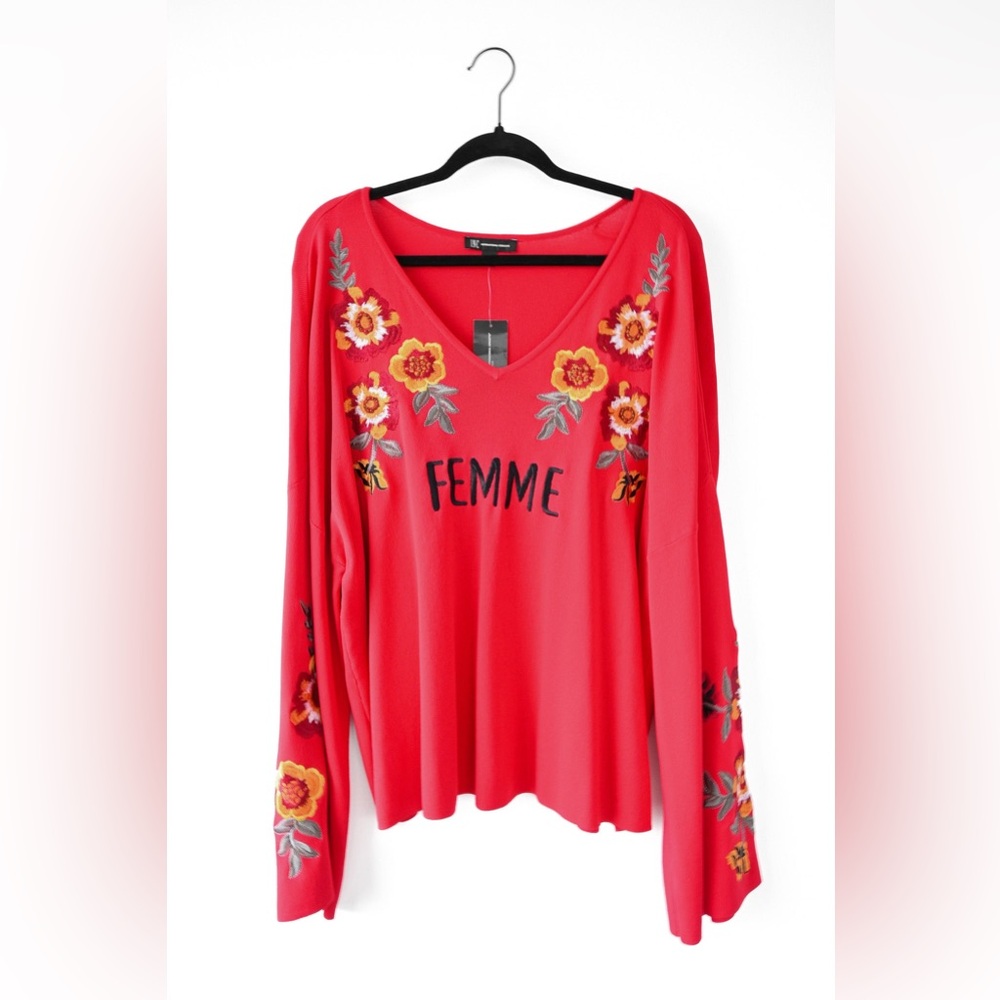 INC International Concepts Embroidered Blouse